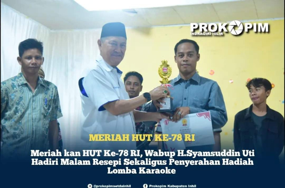 Wabup H.Syamsuddin Uti Hadiri Malam Resepi Sekaligus Penyerahan Hadiah Lomba Karaoke.