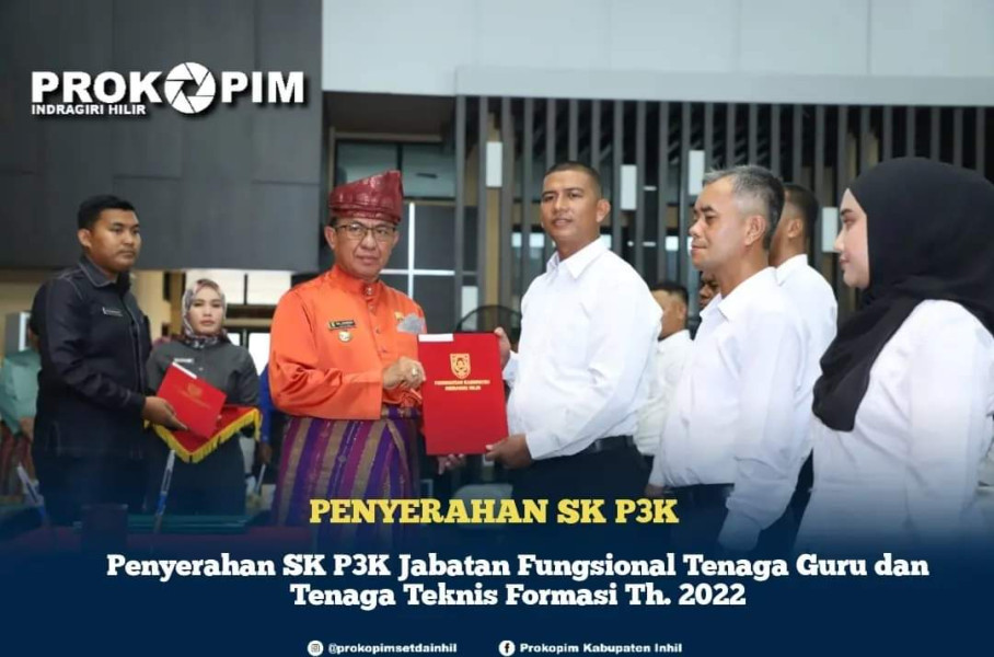 Penyerahan SK P3K Jabatan Fungsional Tenaga Guru dan Tenaga Teknis Formasi Th. 2022