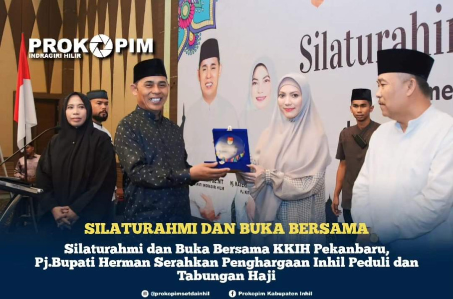 Pj.Bupati Herman Serahkan Penghargaan Inhil Peduli dan Tabungan Haji.